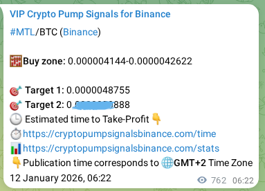 View the proof of MTL pump signal on Binance at 13 January 2026, 03:32 Proof of MTL pump signal on Binance at 13 January 2026, 03:32