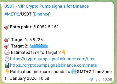 Verify technical execution: METIS signal performance proof on Binance, 14 January 2026, 21:01 Technical authentication: METIS signal execution proof on Binance, 14 January 2026, 21:01