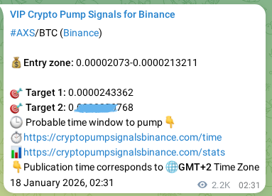 Explore the AXS pump signal verification from Binance, timestamp: 20 January 2026, 14:16 AXS pump signal verification from Binance, timestamp: 20 January 2026, 14:16