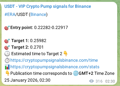 Watch the live proof of ERA pump signal on Binance, 25 January 2026, 11:16 Live proof of ERA pump signal on Binance, 25 January 2026, 11:16