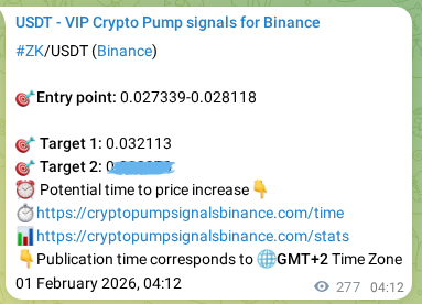 Confirm the Binance trading signal for ZK pump, 01 February 2026, 11:32 Binance trading signal confirmation for ZK pump, 01 February 2026, 11:32