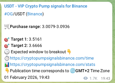 Binance exchange signal proof for OG, 03 February 2026, 18:18 Binance exchange signal proof for OG, 03 February 2026, 18:18