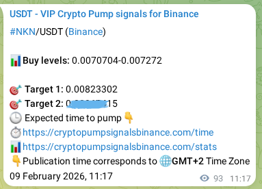Authenticated NKN pump signal on Binance, 09 February 2026, 12:57