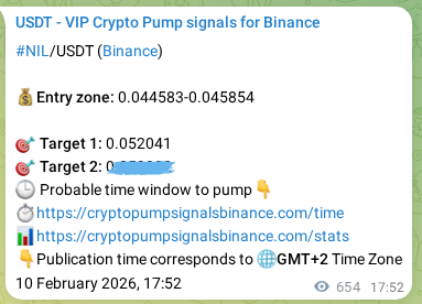 Signal verification: NIL pump on Binance at 11 February 2026, 11:19