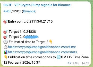 Verify technical execution: WIF signal performance proof on Binance, 14 February 2026, 20:10 Technical authentication: WIF signal execution proof on Binance, 14 February 2026, 20:10