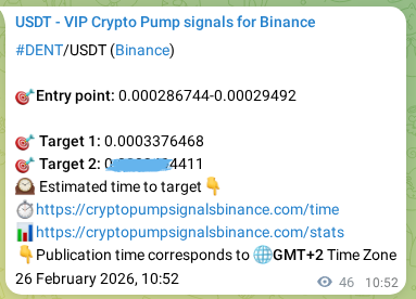 Discover the authenticated DENT pump signal on Binance, 26 February 2026, 12:09 Authenticated DENT pump signal on Binance, 26 February 2026, 12:09