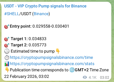 Access the Binance pump signal confirmation for SHELL at 26 February 2026, 21:41 Binance pump signal confirmation for SHELL at 26 February 2026, 21:41