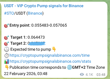 View the exchange signal confirmation for STO on Binance, 27 February 2026, 00:13 Binance exchange signal confirmation for STO, 27 February 2026, 00:13