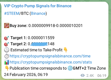 View the proof of STEEM pump signal on Binance at 27 February 2026, 02:00 Proof of STEEM pump signal on Binance at 27 February 2026, 02:00