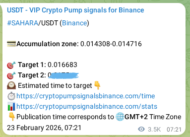 Crypto market signal proof: SAHARA pump on Binance, 27 February 2026, 09:25 Crypto market signal proof: SAHARA pump on Binance, 27 February 2026, 09:25