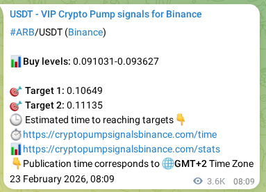 Binance exchange signal proof for ARB, 27 February 2026, 10:48 Binance exchange signal proof for ARB, 27 February 2026, 10:48