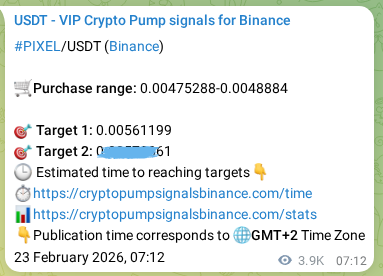 Check the Binance signal verification for PIXEL pump, 27 February 2026, 20:18 Binance signal verification for PIXEL pump, 27 February 2026, 20:18