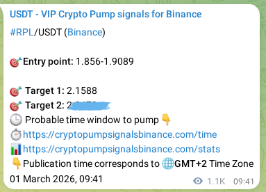Binance pump signal data for RPL at 02 March 2026, 17:16 Binance pump signal data for RPL at 02 March 2026, 17:16
