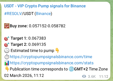 RESOLV pump signal confirmation from Binance, timestamp: 06 March 2026, 13:48