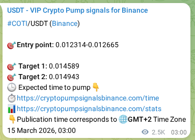 COTI signal verification on Binance, 18 March 2026, 00:26