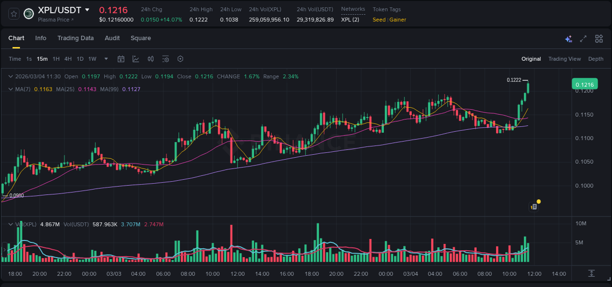 Trading insight: XPL pump report from Binance, 04 March 2026, 11:38 Trading insight: XPL pump report from Binance, 04 March 2026, 11:38