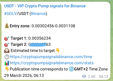 Binance exchange signal proof for SOLV, 01 April 2026, 06:32