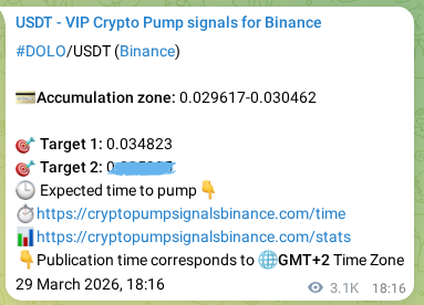 Learn about the DOLO pump signal confirmation from Binance, 02 April 2026, 09:13 DOLO pump signal confirmation from Binance, timestamp: 02 April 2026, 09:13