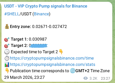 Confirm the crypto trading signal for SHELL pump on Binance, 02 April 2026, 15:11 Crypto trading signal confirmation: SHELL pump on Binance, 02 April 2026, 15:11