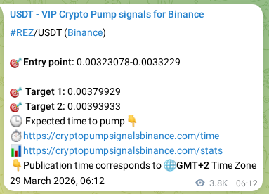 Authenticate the market signal for REZ on Binance at 02 April 2026, 15:19 Market signal authentication: REZ on Binance at 02 April 2026, 15:19