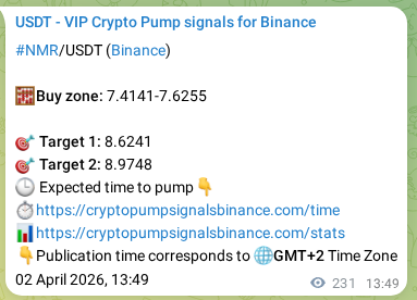 Validate execution timing: NMR pump signal precision on Binance, 02 April 2026, 19:27 Risk-adjusted verification: NMR pump signal quality on Binance, 02 April 2026, 19:27