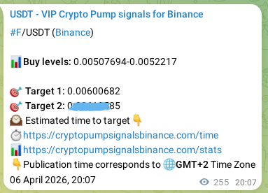 View the proof of F pump signal on Binance at 07 April 2026, 02:14 Proof of F pump signal on Binance at 07 April 2026, 02:14