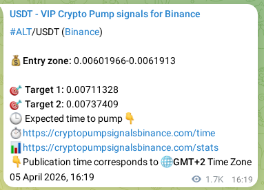 Learn about the ALT pump signal confirmation from Binance, 07 April 2026, 15:10 ALT pump signal confirmation from Binance, timestamp: 07 April 2026, 15:10