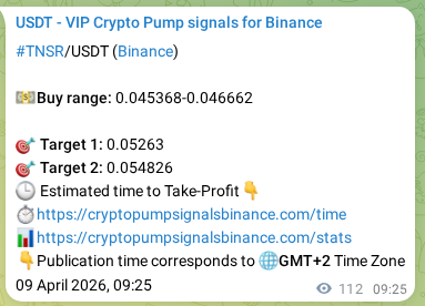 Signal verification: Confirm TNSR pump on Binance at 09 April 2026, 12:11 Signal verification: TNSR pump on Binance at 09 April 2026, 12:11