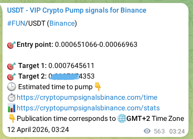 Discover the authenticated FUN pump signal on Binance, 12 April 2026, 19:02 Authenticated FUN pump signal on Binance, 12 April 2026, 19:02
