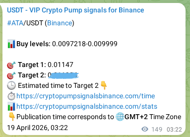 ATA pump signal confirmation from Binance, timestamp: 19 April 2026, 07:10