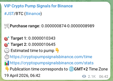Explore the JST pump signal verification from Binance, timestamp: 21 April 2026, 17:05 JST pump signal verification from Binance, timestamp: 21 April 2026, 17:05