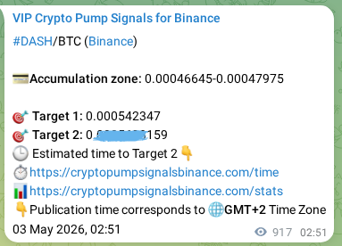 DASH pump signal verification from Binance, timestamp: 04 May 2026, 04:19