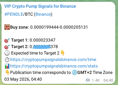 Binance trading signal proof for PENDLE pump, 04 May 2026, 20:02