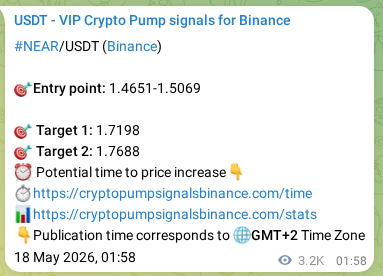 Trading signal confirmation: NEAR pump on Binance at 21 May 2026, 17:17