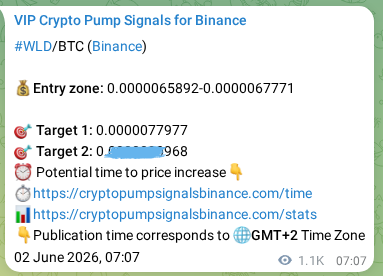 Authenticated proof of WLD's pump signal on Binance at 03 June 2026, 13:15 Authenticated proof of WLD's pump signal on Binance at 03 June 2026, 13:15