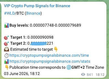 Check out the Binance pump signal proof for WLD on 04 June 2026, 17:33 Binance pump signal proof for WLD on 04 June 2026, 17:33