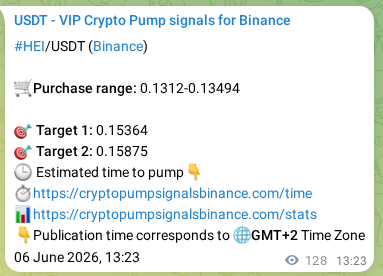 Signal verification: Confirm HEI pump on Binance at 06 June 2026, 16:22 Signal verification: HEI pump on Binance at 06 June 2026, 16:22
