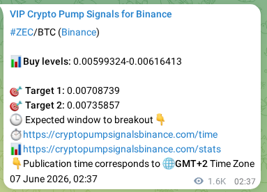 Explore the ZEC pump signal verification from Binance, timestamp: 08 June 2026, 22:35 ZEC pump signal verification from Binance, timestamp: 08 June 2026, 22:35