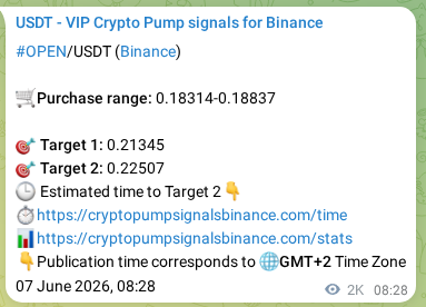Market signal verification: OPEN on Binance at 09 June 2026, 16:03