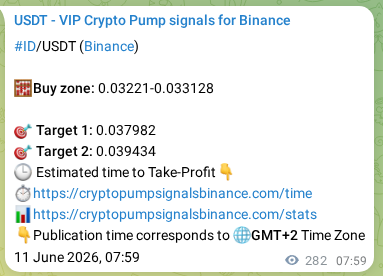 Learn about the ID pump signal confirmation from Binance, 11 June 2026, 15:22 ID pump signal confirmation from Binance, timestamp: 11 June 2026, 15:22