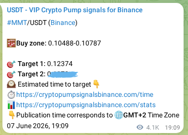 Authenticated proof of MMT's pump signal on Binance at 13 June 2026, 03:06 Authenticated proof of MMT's pump signal on Binance at 13 June 2026, 03:06