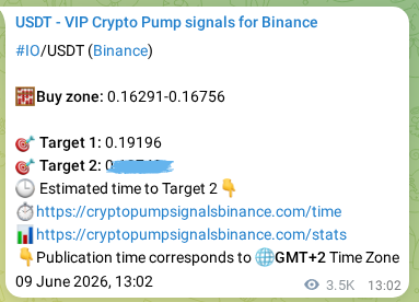 Verify the crypto signal proof for IO on Binance, 13 June 2026, 14:17 Crypto signal proof: IO pump on Binance, 13 June 2026, 14:17
