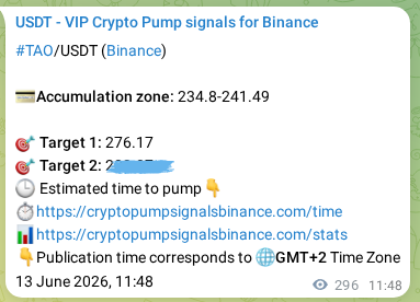 Check the TAO pump verification image from Binance, 13 June 2026, 19:28 TAO pump verification image from Binance, 13 June 2026, 19:28